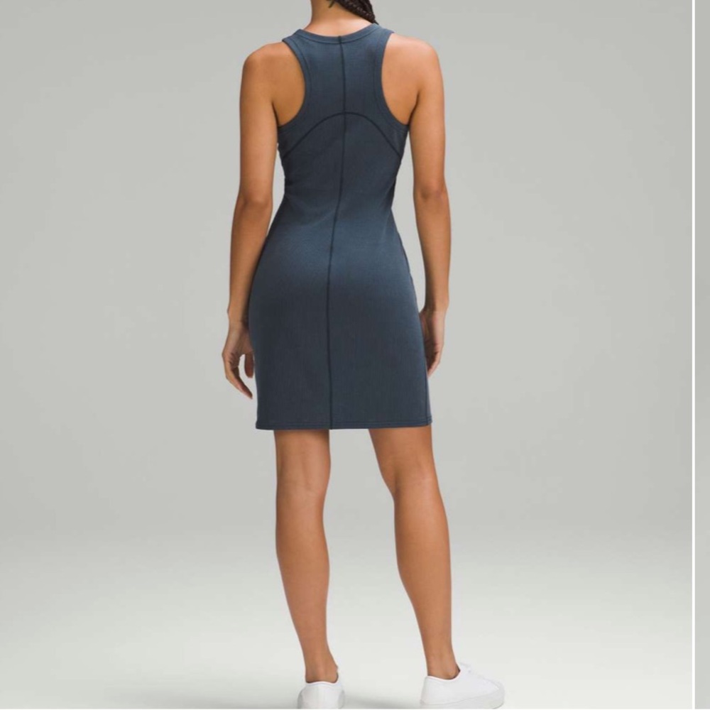 Lululemon Ribbed Softstreme Slim-Fit Tank Dress
True Navy Size 2